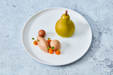 Perendessert met mokka en vanille -